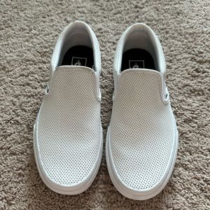 White Leather Vans